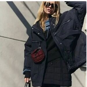 Free People Billie Boxy Black Jacket